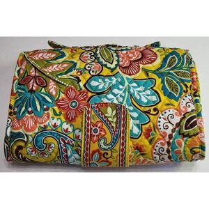 Vera Bradley Yellow Provencal Terry Cloth Cotton Baby Diaper Changing Rollup Pad